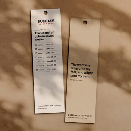 Bookmarks, front and back, with the drilled hole